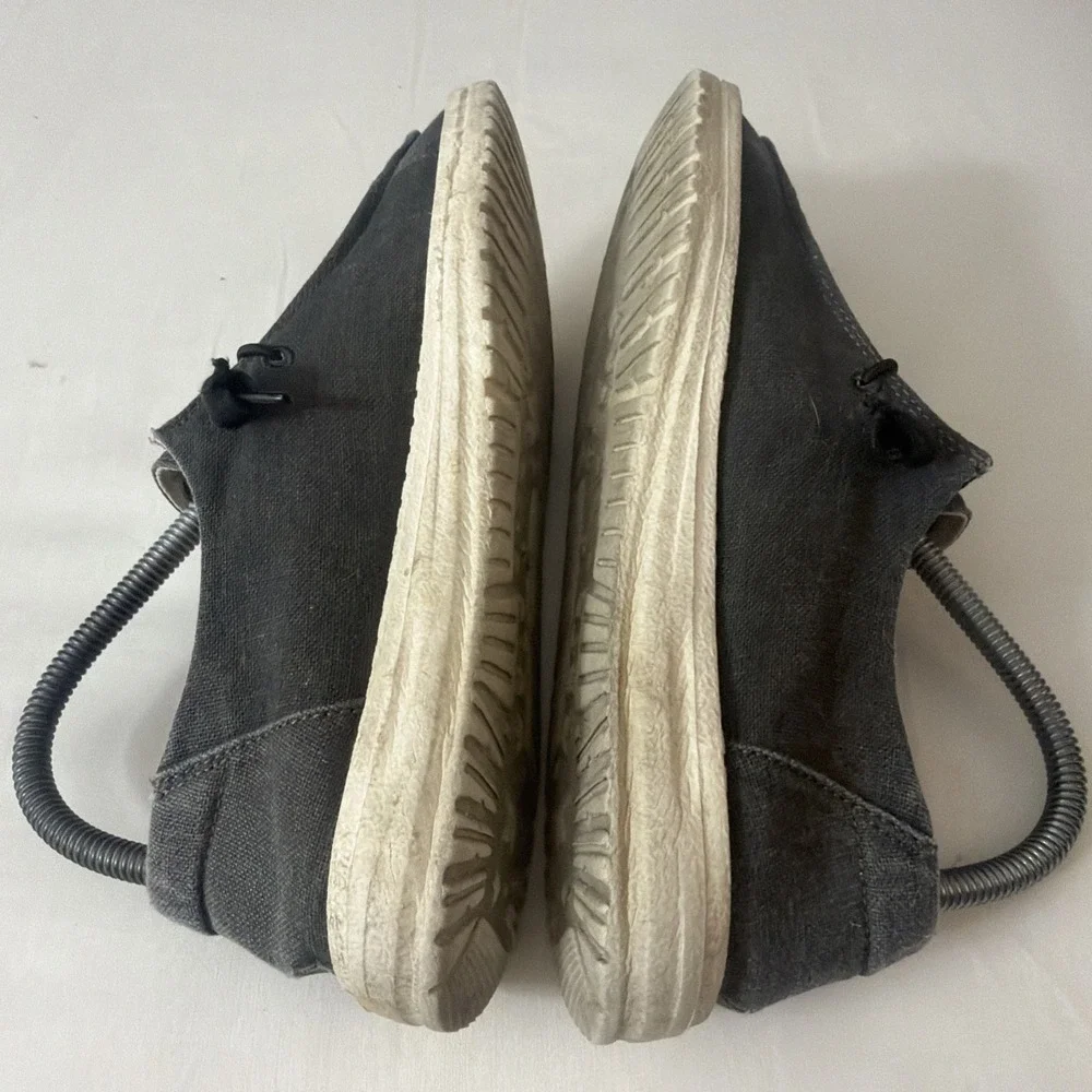 Hey Dude Loafers Women 7 M Wendy Holiday Sparkle Shoes Gray Canvas‎ Lace Slip On - Picture 5 of 16